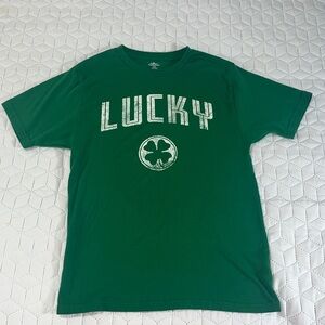 Way To Celebrate St. Patrick's Day Lucky Shamrock Clover Green Tee T-Shirt Small